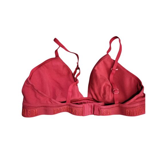Calvin Klein Bra M Womens Red Wireless Padded Adjustable Straps - Picture 4 of 5
